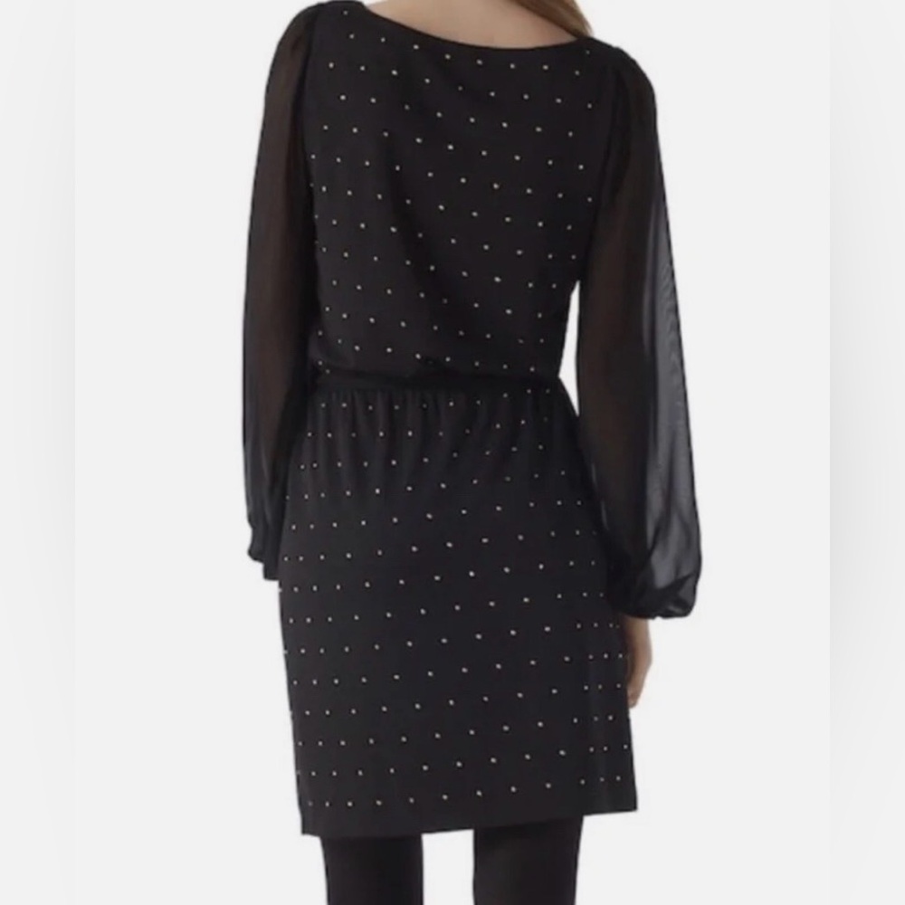 White House Black Market Blk Chiffon Cocktail Dress
